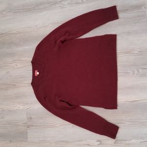 J Crew 100% cashmere burgundy sweater long sleeve softest sweater ever 😍❤️